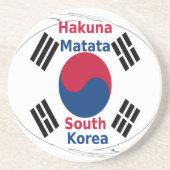 Hakuna Matata Zuid-Korea Art Print/Graphic Zandsteen Onderzetter (Voorkant)