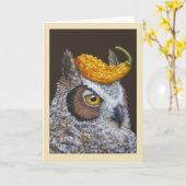Hal la carte de hibou (Fleur jaune)