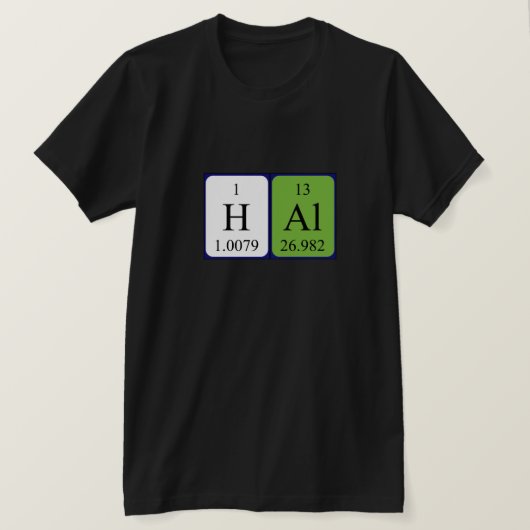 Hal periodiek table name shirt (Design voorkant)