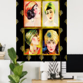 Hal Phyff Art Deco Dames 1926 Poster (Thuiskantoor)