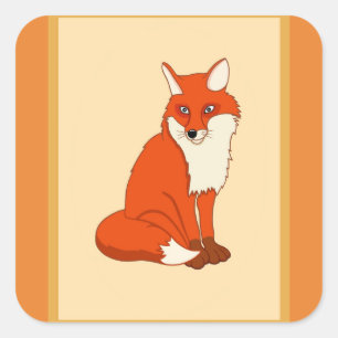 Hala de Fox Vierkante Sticker