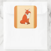 Hala de Fox Vierkante Sticker (Tas)