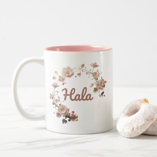 Hala Floral Mug (Avec donut)