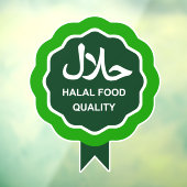 Halal Halal Voedsel Bedrijfsraam Sticker Decal (Vel 3)