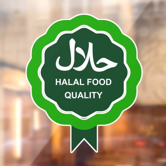 Halal halal voedsel zakelijk raam sticker decalcom (Vel 2)