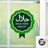 Halal halal voedsel zakelijk raam sticker decalcom (Huis)