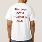 Halal mannen T Shirt Halal Datum (Achterkant)