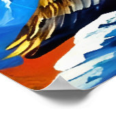 Halcón en la montaña poster (Hoek)