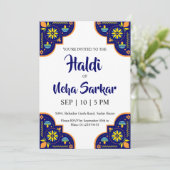 haldi ceremonie uitnodiging (Staand voorkant)