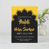 haldi ceremonie uitnodiging (Staand voorkant)