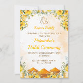 Haldi Ceremony Invitation Kaart, Pithi Invitation Kaart (Voorkant)