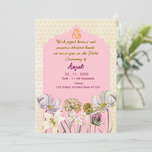 Haldi Ceremony Invitations (Debout devant)
