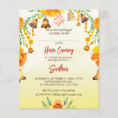 Haldi goudsbloemen klokken Indiase bruiloft budget (Voorkant)