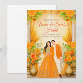 Haldi invite les invitations Digital Haldi (Devant / Derrière)