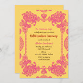 Haldi Kumkum ceremonie Kaart (Voorkant / Achterkant)