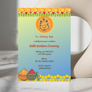 Haldi Kumkum-ceremonie Kaart