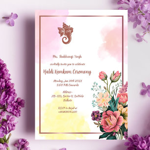 Haldi Kumkum-ceremonie Kaart