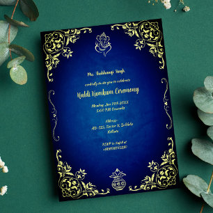 Haldi Kumkum-ceremonie Kaart