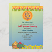 Haldi Kumkum ceremonie Kaart (Voorkant / Achterkant)