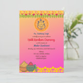 Haldi Kumkum-ceremonie Kaart (Staand voorkant)