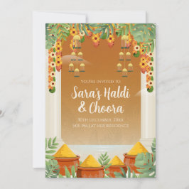 Haldi uitnodigingen Digitale Choora uitnodigingen