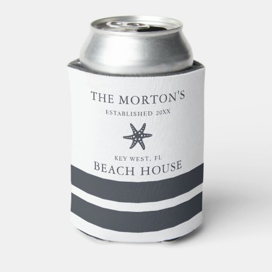 Hale Blue Starfish Family Beach House Blikjeskoeler (Blikje Achterkant)