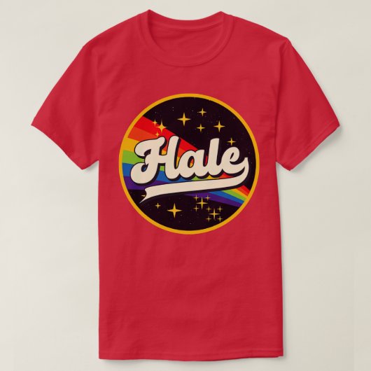 Hale regenboog in ruimte  stijl t-shirt (Design voorkant)