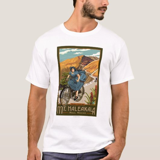 Haleakala Bicycle Rides Hawaii T-shirt (Voorkant)