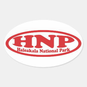 Haleakala National Park rode ovale sticker