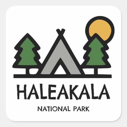 Haleakala National Park Vierkante Sticker (Voorkant)