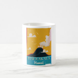 Haleakalā vulcano Hawaii reisposter Koffiemok