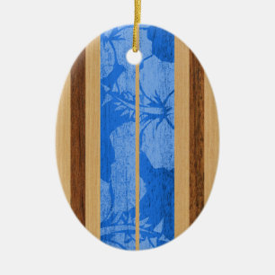 Haleiwa Faux Wood Surfboard Ornament
