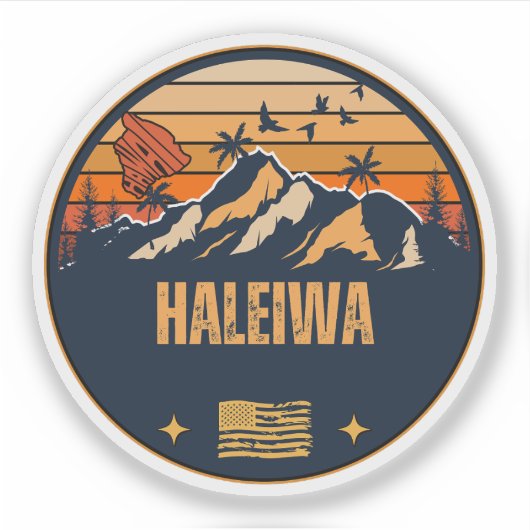 Haleiwa, Hawaï Sticker (Voorkant)