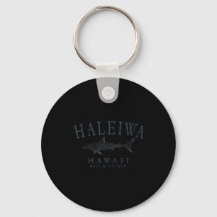 Haleiwa hawaii haai retro leisteen kunst vissen sleutelhanger
