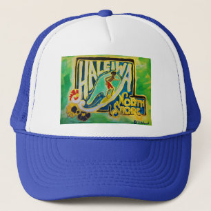 Haleiwa Hawaii Hula Aloha Trucker Hat Oahu Pet
