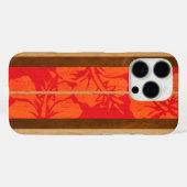Haleiwa Surfboard Faux Wood Hibiscus in het rood Case-Mate iPhone Case (Achterkant (horizontaal))