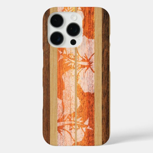 Haleiwa Surfboard Hawaïaans in Papaya Case-Mate iPhone Case (Achterkant)