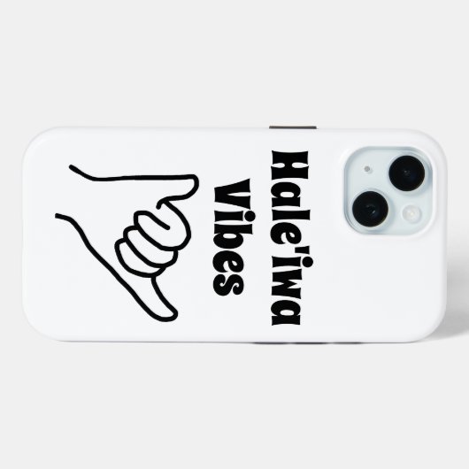 Hale'iwa Vibes Shaka iPhone 15 Coque (Verso (horizontal))