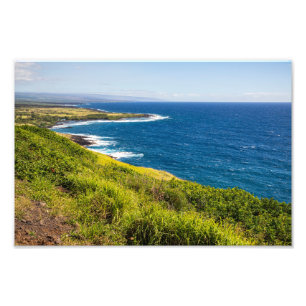 haleokane uitkijk boven honuapo bay foto afdruk