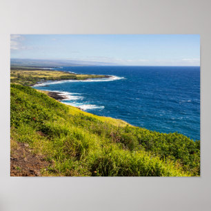 haleokane uitkijk boven honuapo bay poster