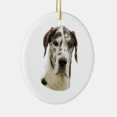 Halequin Great Dane foto Keramisch Ornament (Rechts)