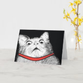 Halètement étonné Meme - carte de voeux de chat (Fleur jaune)