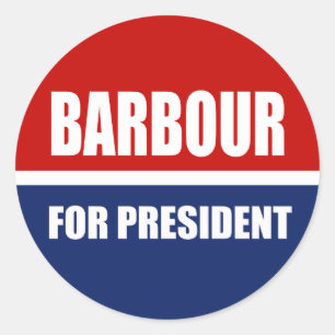 HALEY BARBOUR 2012 RONDE STICKER