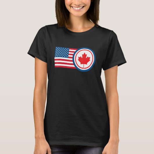 Half-American Canadian Roots Canada T-shirt (Voorkant)