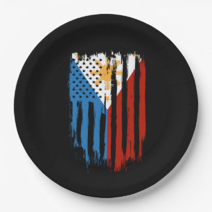 Half Amerikaan Half Filipijn Filipijnse Vlag Papieren Bordje