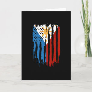 Half Amerikaan Half Filipijn Vlag van de Filipijne Kaart