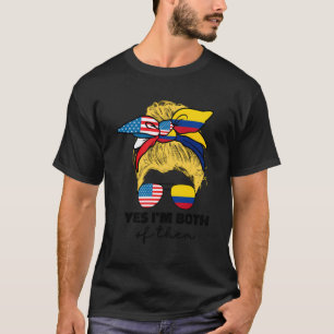 Half Amerikaans en Colombiaans VS Amerika Colombia T-shirt