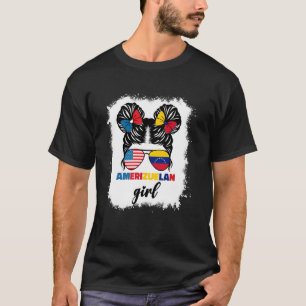 Half Amerikaans En Venezolaans Usa Venezuela Vlag T-shirt