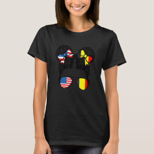 Half-Amerikaans half-Belgisch meisje VS België vla T-shirt