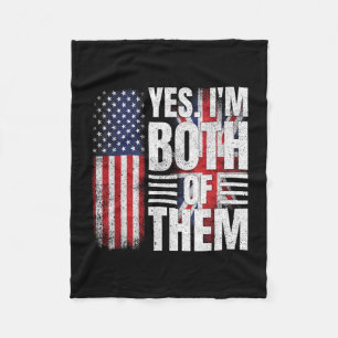 Half Amerikaans half Brits Verenigde Staten vlag V Fleece Deken